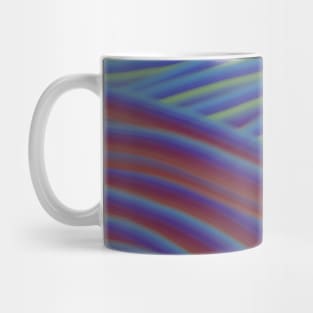 Blue, red, purple, and green abstract hills landscape pattern, made by EndlessEmporium Mug